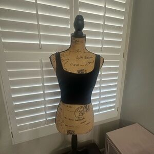 Zara Black Ribbed Knit Top